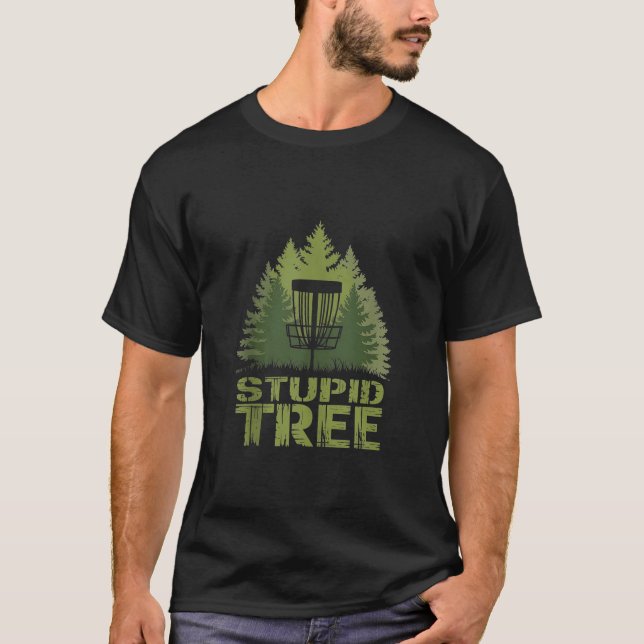 T-shirt Frisbee Golf Disque Sport Stupide Arbre Drôle Disq (Devant)