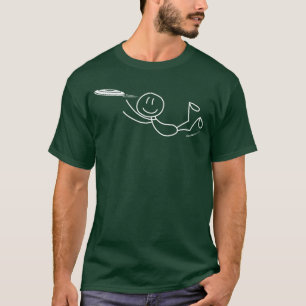 T-shirt Frisbee Stickman Disc Golf Drôle Ultimate Frisbee