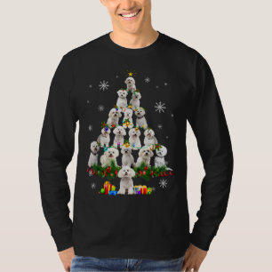 T-shirt Frise de Bichon Frise Noël Lumières Drôle Chien Xm