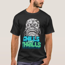 Frissons et frissons Graphique crâne Halloween Hor