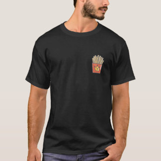 T-shirt Frites à la main Pommes de terre Français Restaura