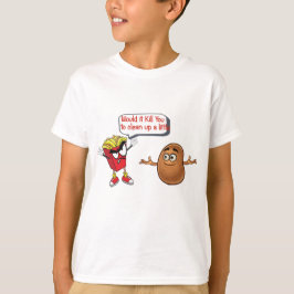 T-shirt frites dire pomme de terre crue nettoyer drôles ch