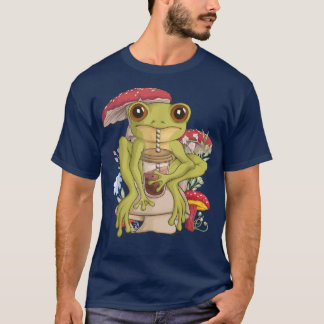 T-shirt Frog Boba Bubble Thé Champignons Cottagecor esthét
