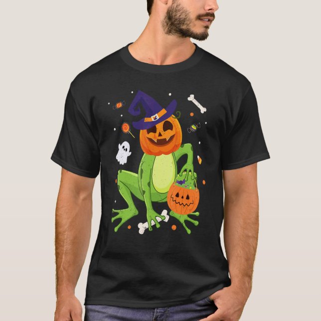 T-shirt Frog Costume Toad Kids Cute Frog Halloween (Devant)