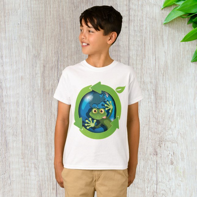 T-shirt Frog Earth Day Recycling Eco Friendly (Créateur téléchargé)
