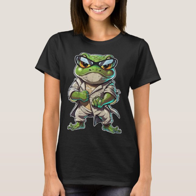 T-shirt frog in a karate suit frog (Devant)