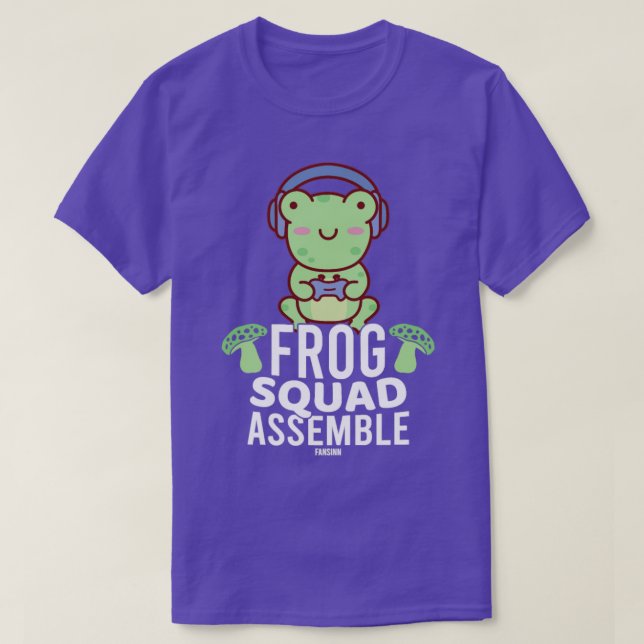 T-shirt Frog joue à des jeux vidéo (Design devant)