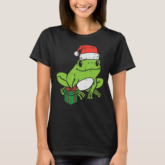T-shirt Frog Santa  Animal Christmas Xmas Kids Men Women K (Devant)