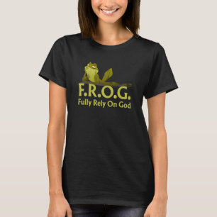T-shirt FROG Se fier entièrement à Dieu Funny Frog Christi
