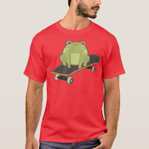 T-shirt Frog Skateboard drôle Kawaii Toad Jouer Japonais