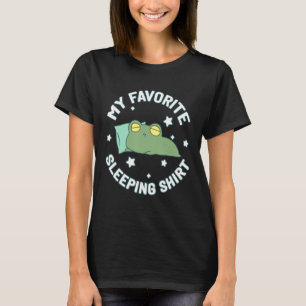 T-shirt Frog Sleeping Shirt Pajama Nightgown Dreaming Bed 