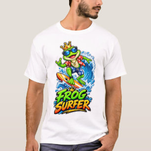 T-shirt Frog Surfer – Grenouille Royale Drôle de Surf