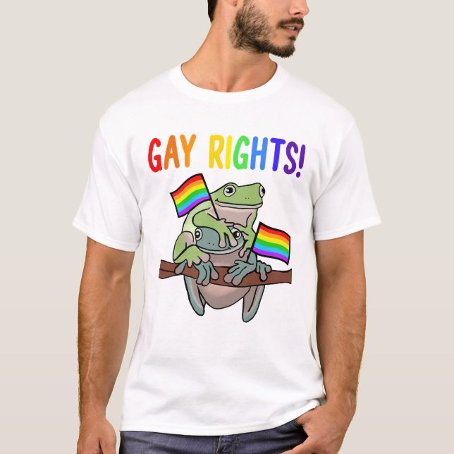 T-shirt Frog Toad Gay Rights Mois de la fierté LGBT (Devant)