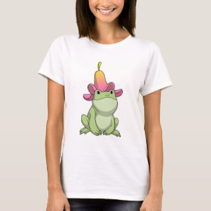 T-shirt Frog with Plumeria