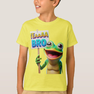 T-shirt Froglet riant avec un signe