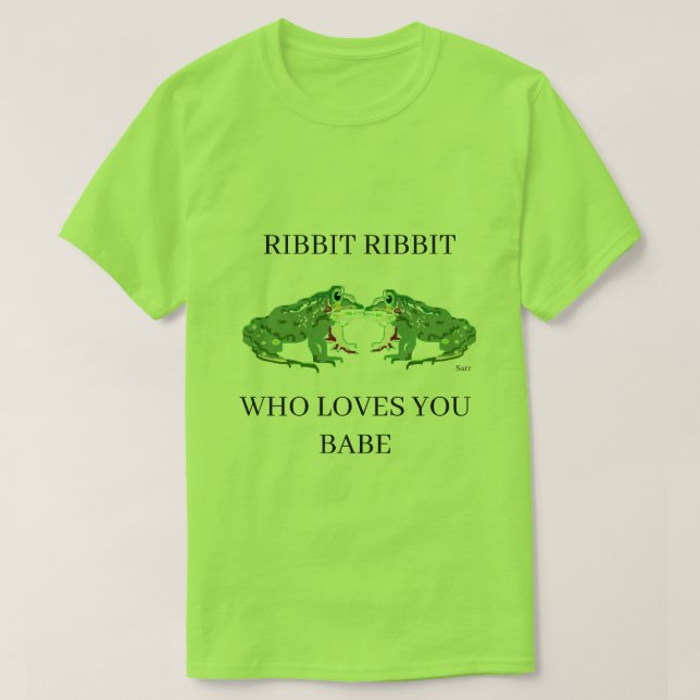 T - Shirt Frogs in der Liebe Ribbit (Design vorne)