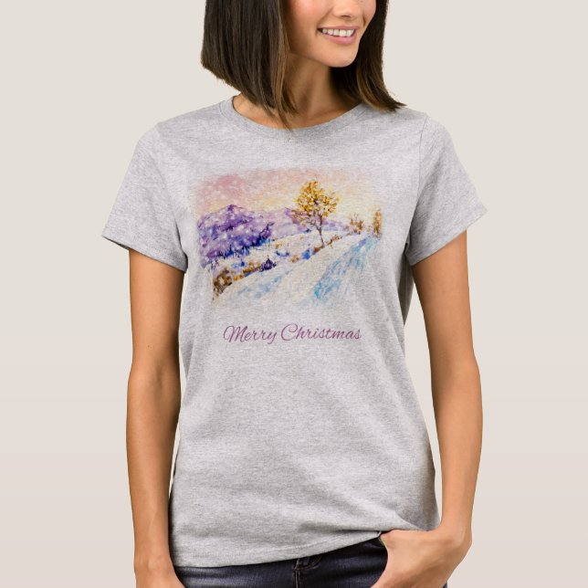 T - Shirt Frohe Weihnachten (Vorderseite)