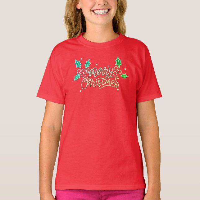 T-Shirt Frohe Weihnachten  (Vorderseite)