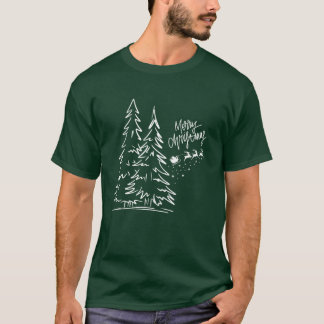 T-Shirt : Frohe Weihnachten (grün)