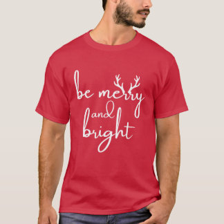 T-Shirt : Frohe Weihnachten (rot)