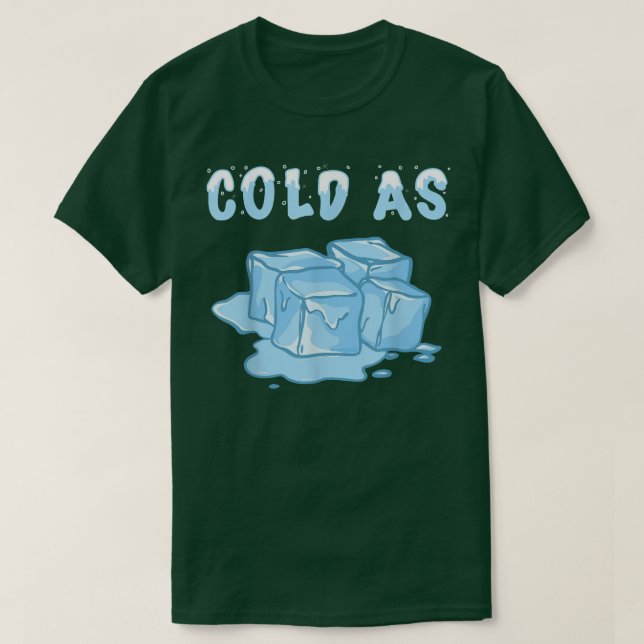 T-shirt Froid comme cubes de glace Snow Cool Snowflakes Fr (Design devant)