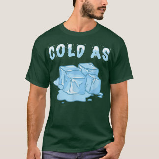 T-shirt Froid comme cubes de glace Snow Cool Snowflakes Fr