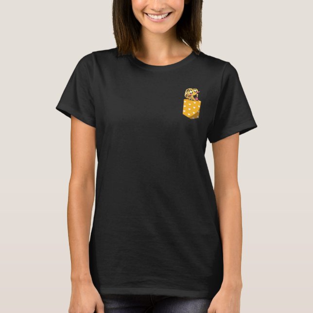T-shirt Fromage Cheddar Gouda Snack Foie Poche (Devant)