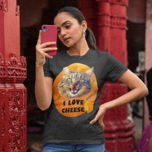 T-shirt Fromage Crazy Cat Love