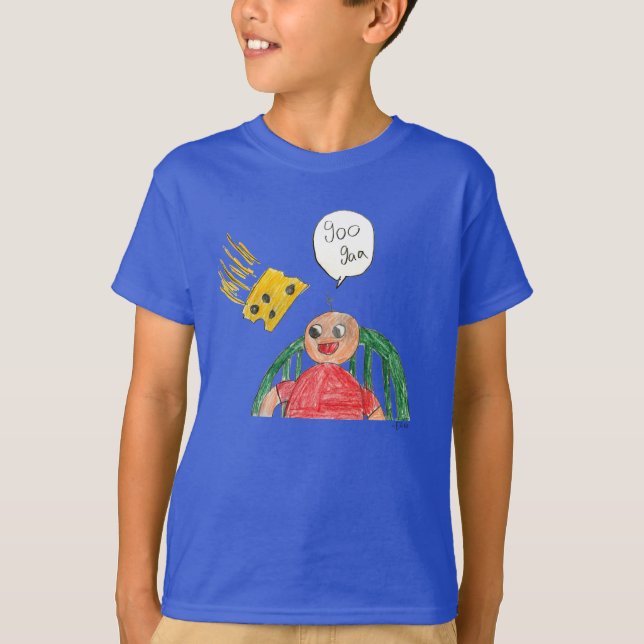 T-shirt Fromage Ezra sur le visage de votre bébé (Devant)