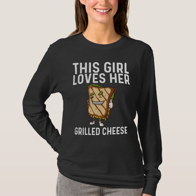 T-shirt Fromage Grillé cool Art Pour Filles Enfants Sandwi (Devant)
