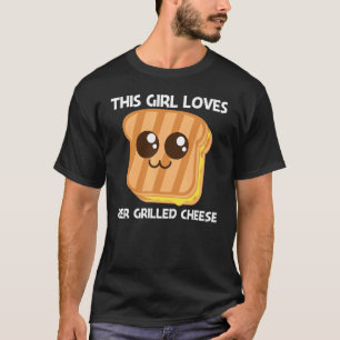 T-shirt Fromage Grillé Pour Filles Enfants Pain De Toast 1