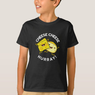 T-shirt Fromage Hurray Funny Cheese Pun Dark BG