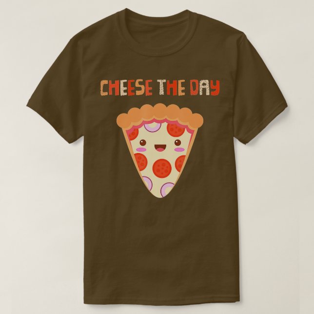 T-shirt Fromage Pizza Lover Le Jour Drôle Pepperoni Slice  (Design devant)