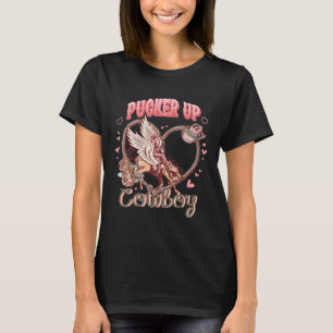 T-shirt Fronce la bouche Cowboy Cupidon Saint-Valentin Wes