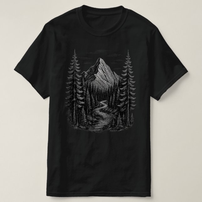 T-shirt Frontier Pulse — S'élever au-delà des sommets (Design devant)