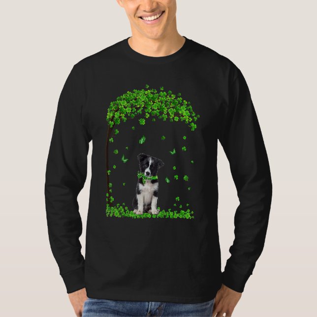 T-shirt Frontière Collie Jour de la Saint Patrick Irlandai (Devant)