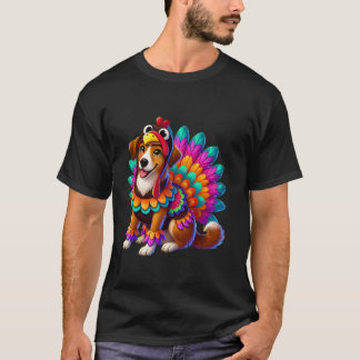 T-shirt Frontière Collie Turquie Drôle Thanksgiving Animal
