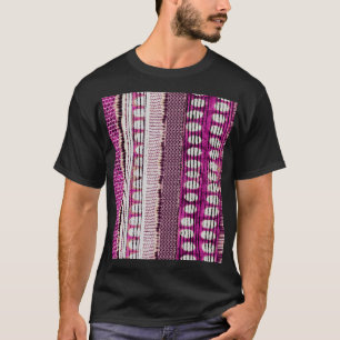 T-shirt Frontière ethnique de Fuchsia Abstraite
