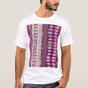 T-shirt Frontière ethnique de Fuchsia Abstraite