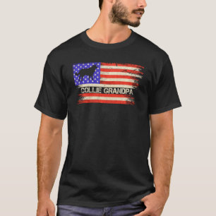 T-shirt Frontière vintage États-Unis drapeau américain Col