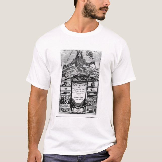 T-shirt Frontispice par Thomas Hobbes de Malmesbury (Devant)
