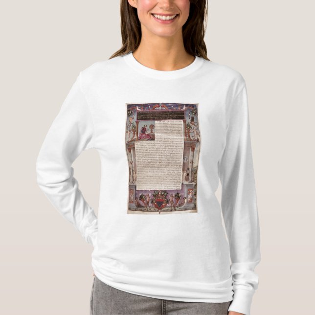 T-shirt Frontispice pour réserver I montrant une page de (Devant)