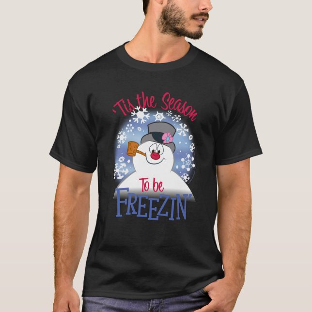 T-shirt Frosté Le Snowman C'Est La Saison D'Être Freezin S (Devant)
