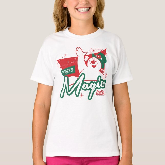 T-shirt Frosty le bonhomme de neige - Ça doit être magique (Devant)