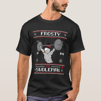 T-shirt Frosty The Swoleman Ugly Christmas Sweater Funny S