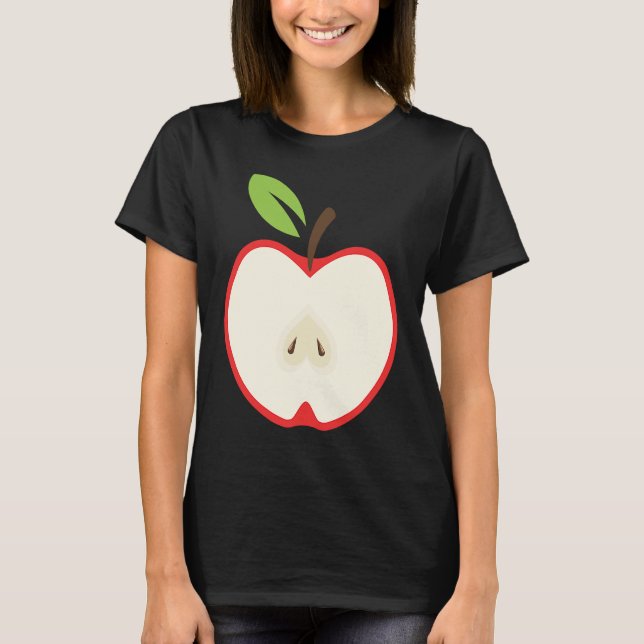 T-shirt Fruit Apple Half Slice Trendy Halloween Fruits Cos (Devant)