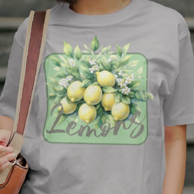 T-shirt Fruit d'aquarelle de citrons Botanique (Créateur téléchargé)