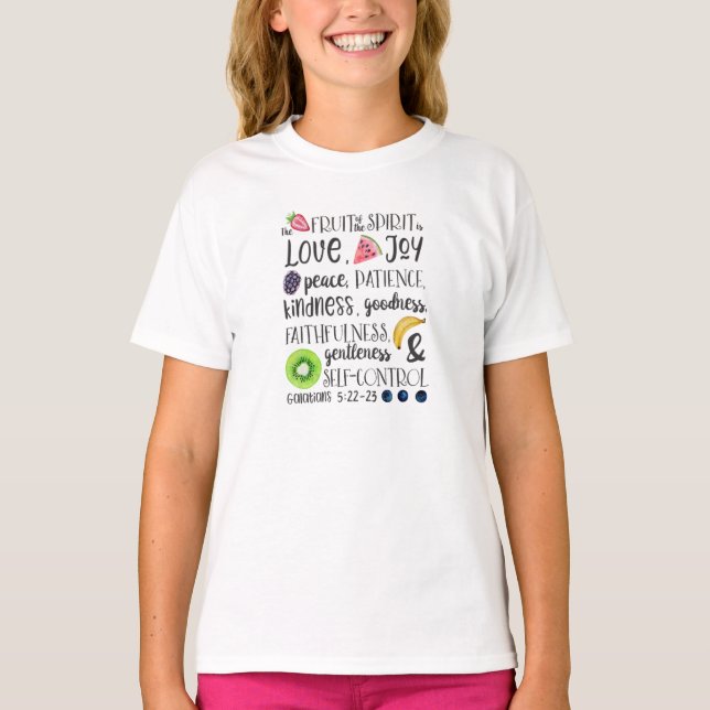T-shirt Fruit de l'Esprit, Bible Verse, Chrétien  (Devant)