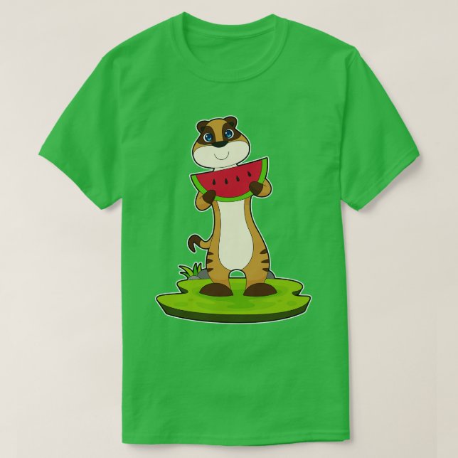 T-shirt Fruit de pastèque Meerkat (Design devant)