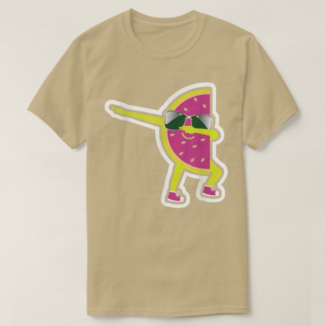 T-shirt Fruit de pastèque Tropical Dabbing Hello Summer Ve (Design devant)